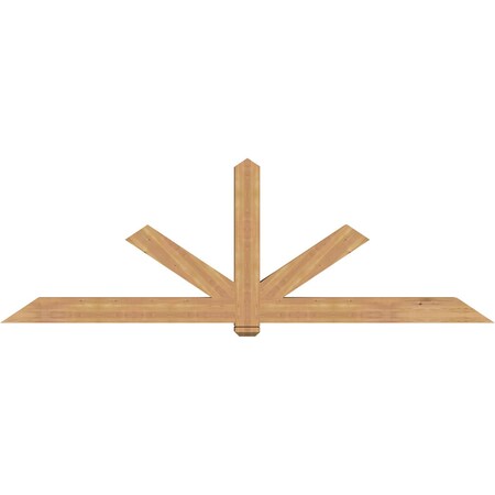 Ekena Millwork Kennewick Timber Gable Bracket, Western Red Cedar, 108"W x 36"H x 5 1/2"D x 5 1/2"F, 8/12 Pitch GBW108X36X0606KEN00SWR